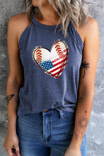 Load image into Gallery viewer, US Flag Heart Graphic Tank