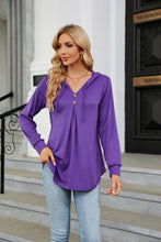 Load image into Gallery viewer, Long Sleeve Hooded Blouse