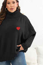 Load image into Gallery viewer, Plus Size Turtle Neck Long Sleeve Sweater