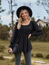 Load image into Gallery viewer, Puff Sleeve Pleated Blouse