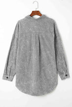 Load image into Gallery viewer, Washed Button Down Dropped Shoulder Jacket