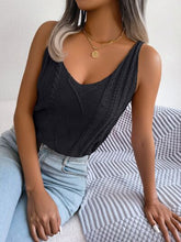 Load image into Gallery viewer, Cable-Knit Scoop Neck Knit Vest