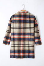 Load image into Gallery viewer, Plaid Longline Jacket with Pockets