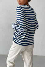 Load image into Gallery viewer, Striped Round Neck Long Sleeve Sweater