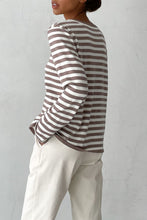Load image into Gallery viewer, Striped Round Neck Long Sleeve Sweater
