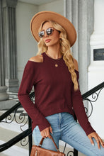 Load image into Gallery viewer, Dropped Shoulder Long Sleeve Blouse