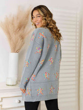 Load image into Gallery viewer, Star Pattern Open Front Cardigan with Pockets