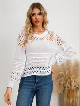 Load image into Gallery viewer, Cutout Round Neck Knit Top