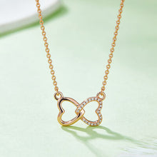 Load image into Gallery viewer, Moissanite 925 Sterling Silver Heart Bow Necklace