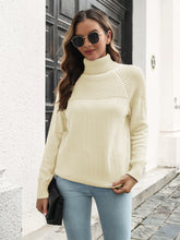 Load image into Gallery viewer, Turtleneck Raglan Sleeve Sweater