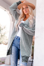 Load image into Gallery viewer, Woven Right Heathered Open Front Longline Cardigan