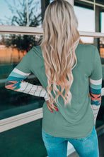 Load image into Gallery viewer, Geometric Round Neck Long Sleeve T-Shirt