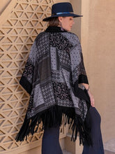 Load image into Gallery viewer, Plus Size Printed Fringe Open Front Outerwear