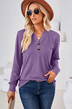 Load image into Gallery viewer, Notched Long Sleeve T-Shirt