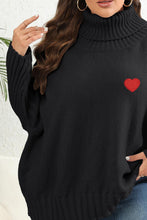 Load image into Gallery viewer, Plus Size Turtle Neck Long Sleeve Sweater