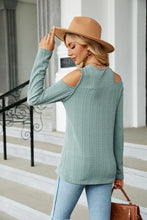 Load image into Gallery viewer, Dropped Shoulder Long Sleeve Blouse