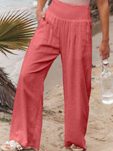 Load image into Gallery viewer, Full Size Smocked Waist Wide Leg Pants