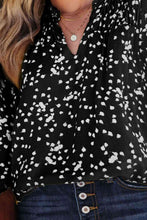 Load image into Gallery viewer, Plus Size Notched Neck Smocked Blouse