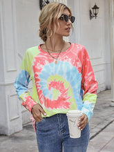 Load image into Gallery viewer, Printed Round Neck Raglan Sleeve Tee