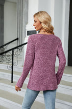 Load image into Gallery viewer, Buttoned Long Sleeve Slit Top