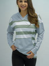 Load image into Gallery viewer, Full Size Striped Long Sleeve Hoodie