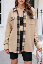 Load image into Gallery viewer, Plaid Button Down Collared Jacket