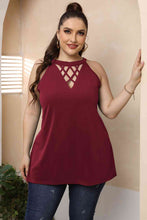 Load image into Gallery viewer, Plus Size Halter Neck Cutout Sleeveless Dress