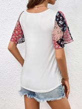 Load image into Gallery viewer, Printed Puff Sleeve Round Neck Tee