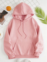 Load image into Gallery viewer, Drawstring Dropped Shoulder Hoodie