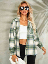 Load image into Gallery viewer, Plaid Button Down Collared Jacket
