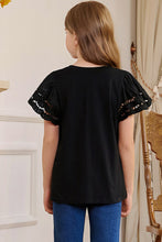 Load image into Gallery viewer, Round Neck Flutter Sleeve T-Shirt