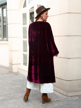 Load image into Gallery viewer, Plus Size Printed Open Front Long Sleeve Cardigan