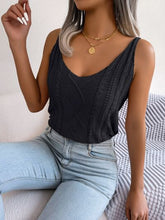 Load image into Gallery viewer, Cable-Knit Scoop Neck Knit Vest