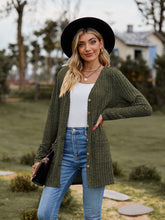 Load image into Gallery viewer, Ribbed Button-UP Caradigan with Pockets
