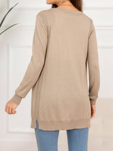 Load image into Gallery viewer, Button Down Slit Longline Cardigan