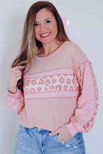 Load image into Gallery viewer, Leopard Exposed Seam Blouse