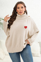 Load image into Gallery viewer, Plus Size Turtle Neck Long Sleeve Sweater