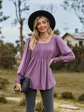 Load image into Gallery viewer, Puff Sleeve Pleated Blouse