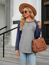 Load image into Gallery viewer, Round Neck Raglan Sleeve T-Shirt