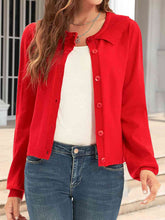 Load image into Gallery viewer, Collared Long Sleeve Button Down Cardigan
