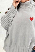 Load image into Gallery viewer, Plus Size Turtle Neck Long Sleeve Sweater
