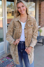 Load image into Gallery viewer, Washed Button Down Dropped Shoulder Jacket
