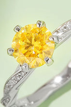 Load image into Gallery viewer, 1 Carat Moissanite Contrast 925 Sterling Silver Ring