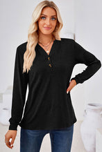 Load image into Gallery viewer, Notched Long Sleeve T-Shirt