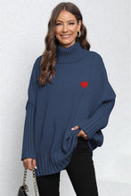 Load image into Gallery viewer, Turtle Neck Long Sleeve Ribbed Sweater