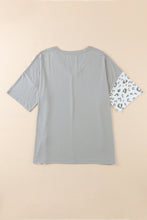 Load image into Gallery viewer, Plus Size Leopard V-Neck T-Shirt