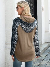 Load image into Gallery viewer, Leopard Raglan Sleeve Hoodie