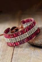 Load image into Gallery viewer, Handmade Triple Layer Natural Stone Bracelet