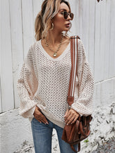 Load image into Gallery viewer, V-Neck Dropped Shoulder Sweater