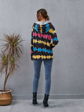 Load image into Gallery viewer, Contrast Quarter Zip Dropped Shoulder Hoodie